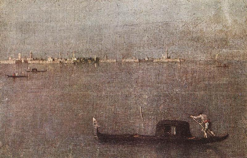 GUARDI, Francesco Gondola in the Lagoon dfhg Spain oil painting art